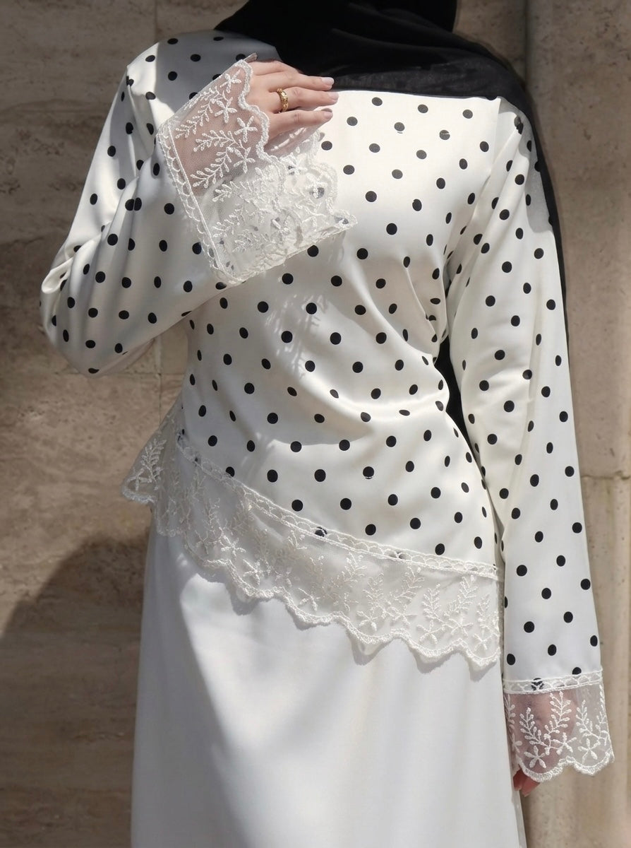 The Polka Dot Lace Blouse•