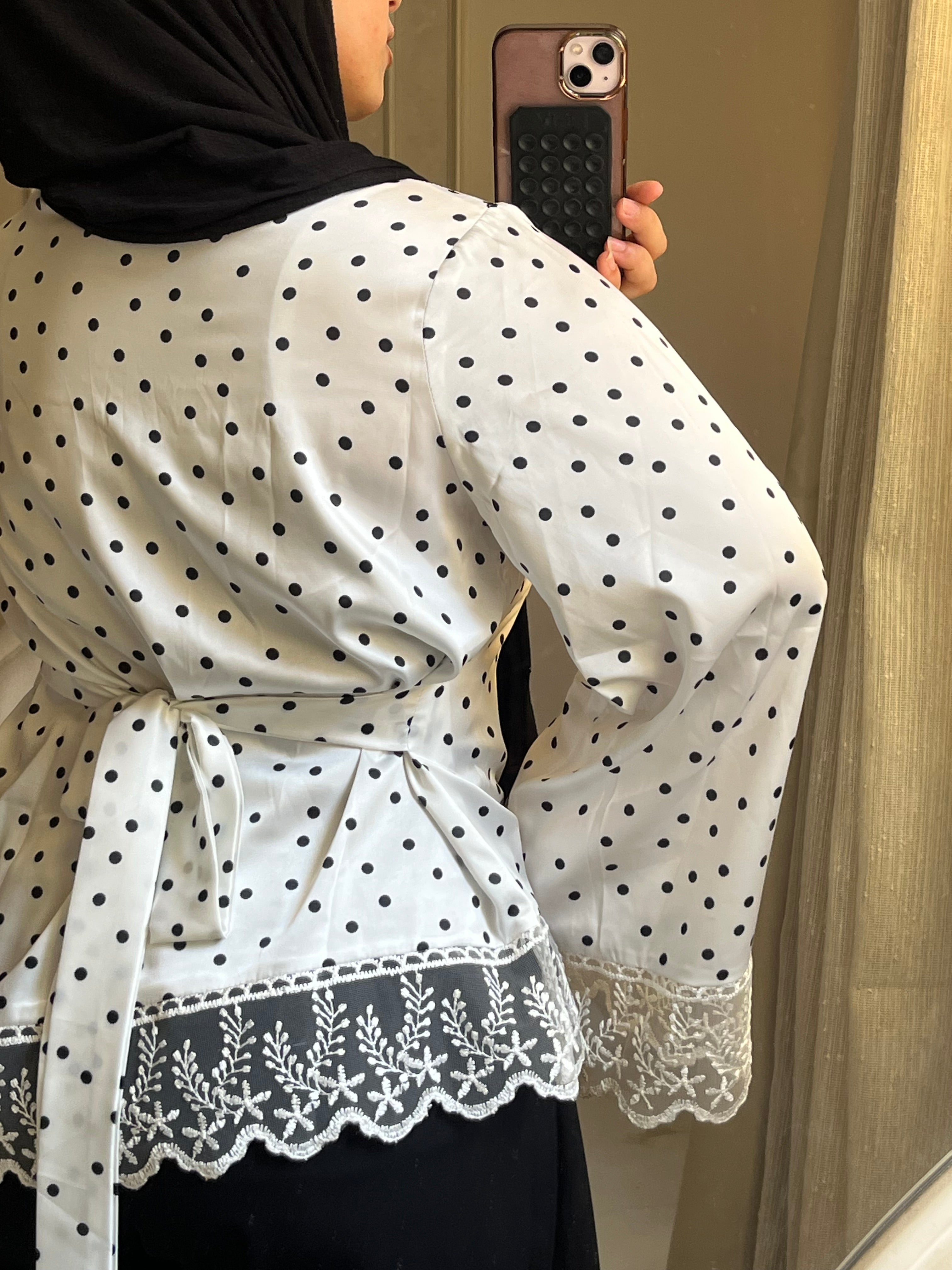 The Polka Dot Lace Blouse•